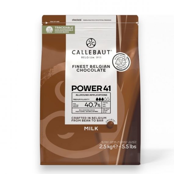 Čokoláda mliečna Power 841 40,7% 2,5kg CALLEBAUT - Image 1